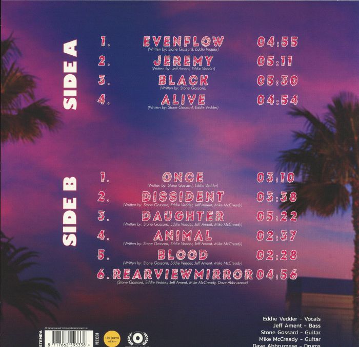 Pearl Jam - Aladdin Theatre Las Vegas 1993 (Limited Edition 12" Album on Pink Vinyl)