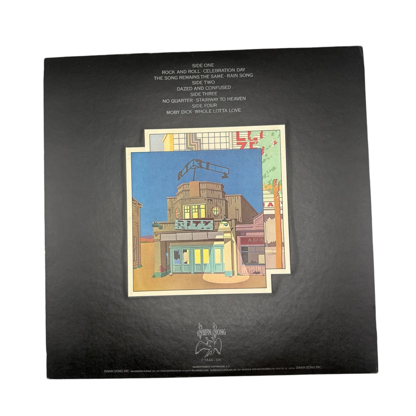 Led Zeppelin - The Soundtrack From The Film The Song Remains The Same (Japanese Pressing 12" Double-LP With Yellow/Dark Blue OBI Strip on Black Vinyl) (P 5544-5N) (VG/EX)