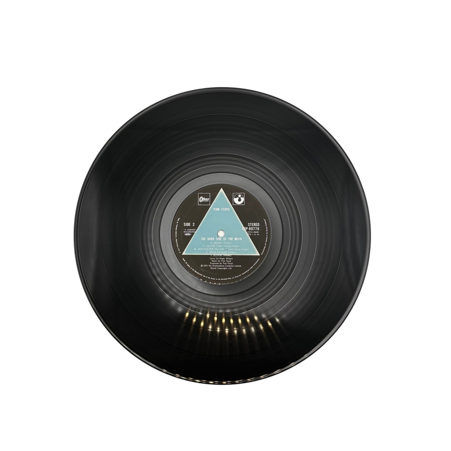 Pink Floyd - The Dark Side Of The Moon (Japanese Pressing 12" Album With White Obi Strip on Black Vinyl) (EOP 80778) (VG/VG)