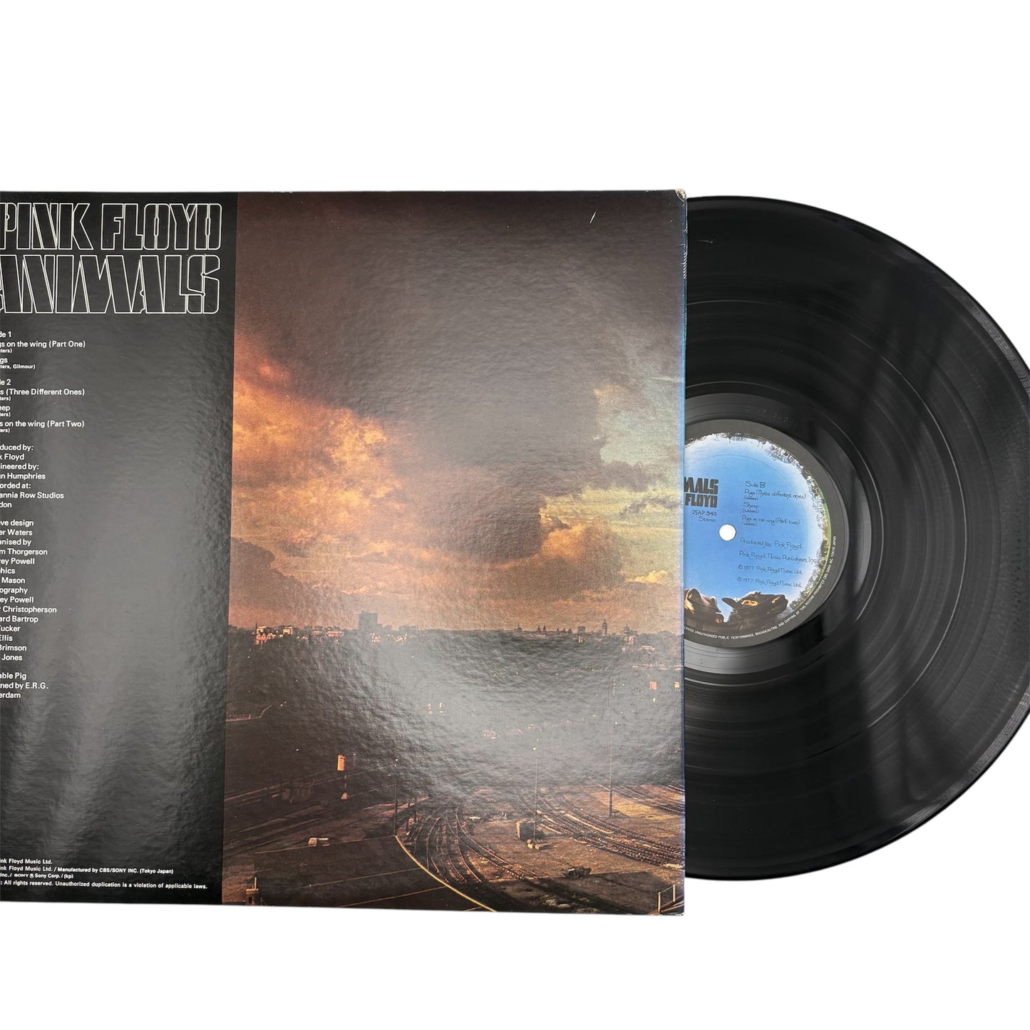 Pink Floyd - Animals (Japanese Pressing 12" Album With Green OBI Strip on Black Vinyl) (25AP 340) (VG+/EX)