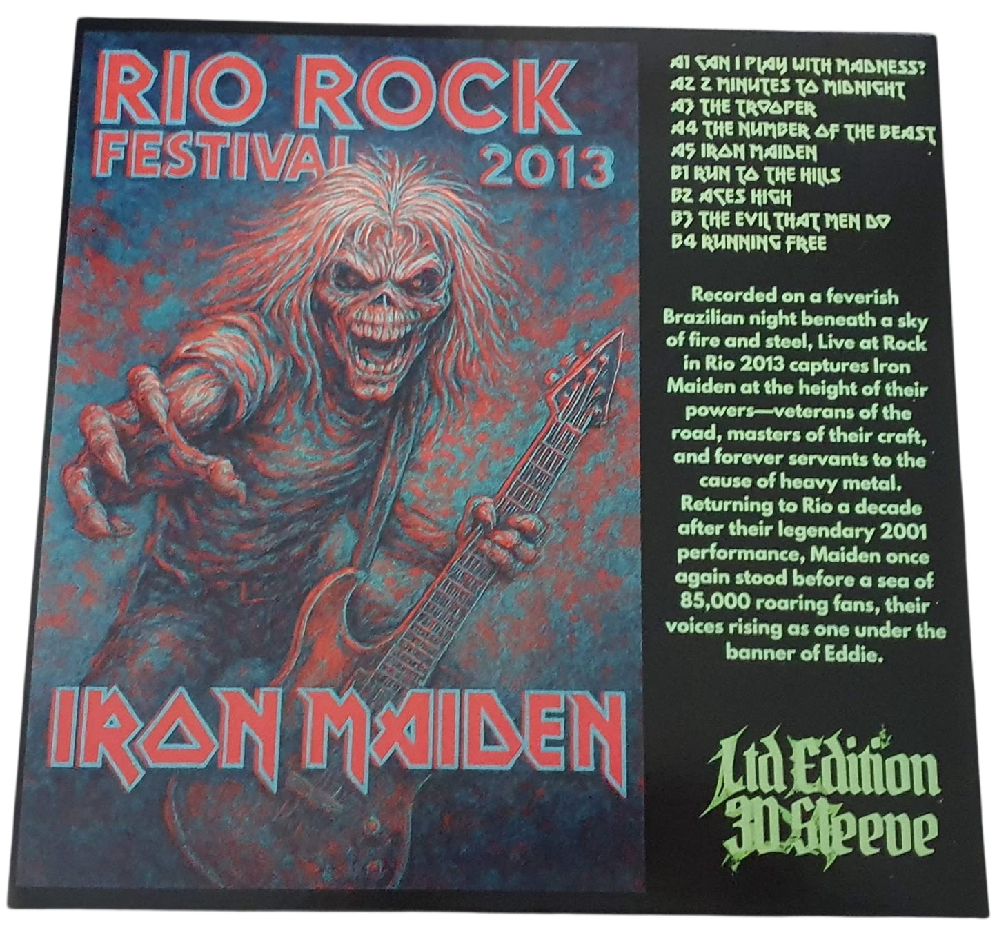 Iron Maiden - Rock In Rio Festival 2013 (Limited Edition 12" Album With 3D Cover Includes 3D Glasses)