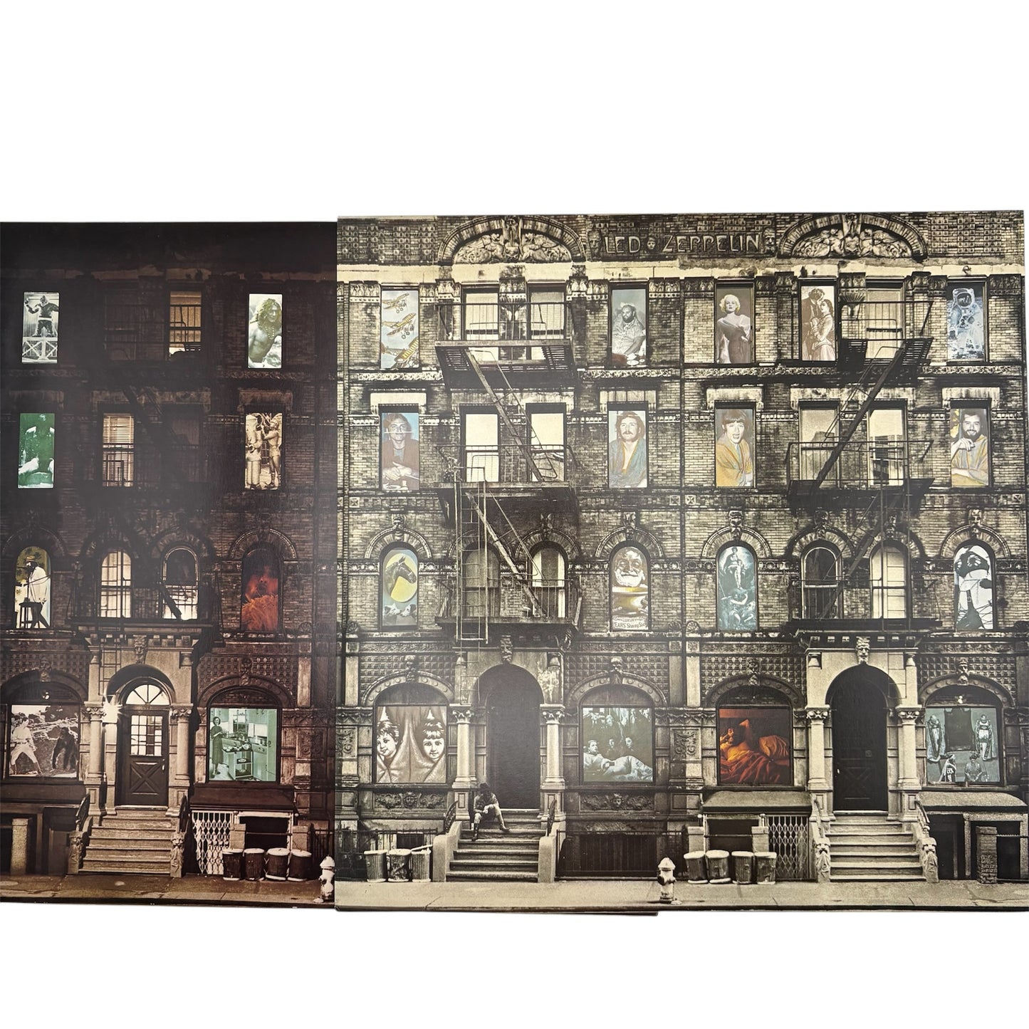 Led Zeppelin - Physical Graffiti (Japanese Pressing Double-LP With Blue Obi Strip on Black Vinyl) (P 5163-4N) (EX/EX)