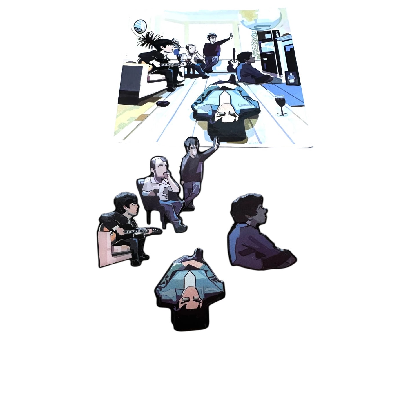 Oasis Definitely Maybe (Limited Edition 30mm Enamel Pin Badge Set)