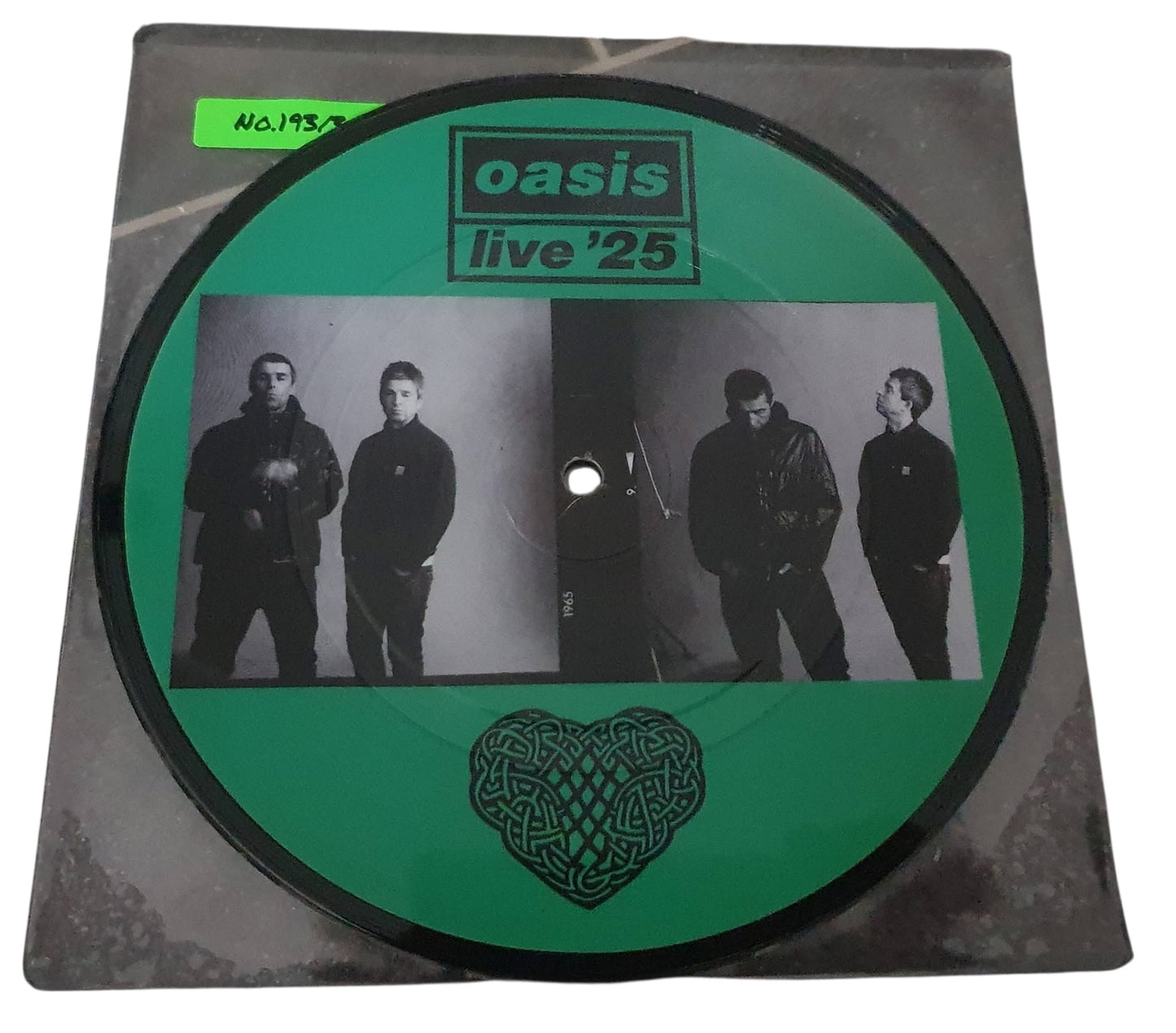 Oasis - Wonderwall / Bring It On Down Live 25 (Limited Edition 7" Picture Disc on Green Vinyl)