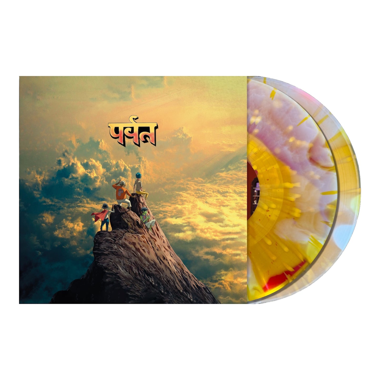 Gorillaz - The Mountain (Limited Edition Double-LP on Red & Yellow/White Liquid Vinyl)