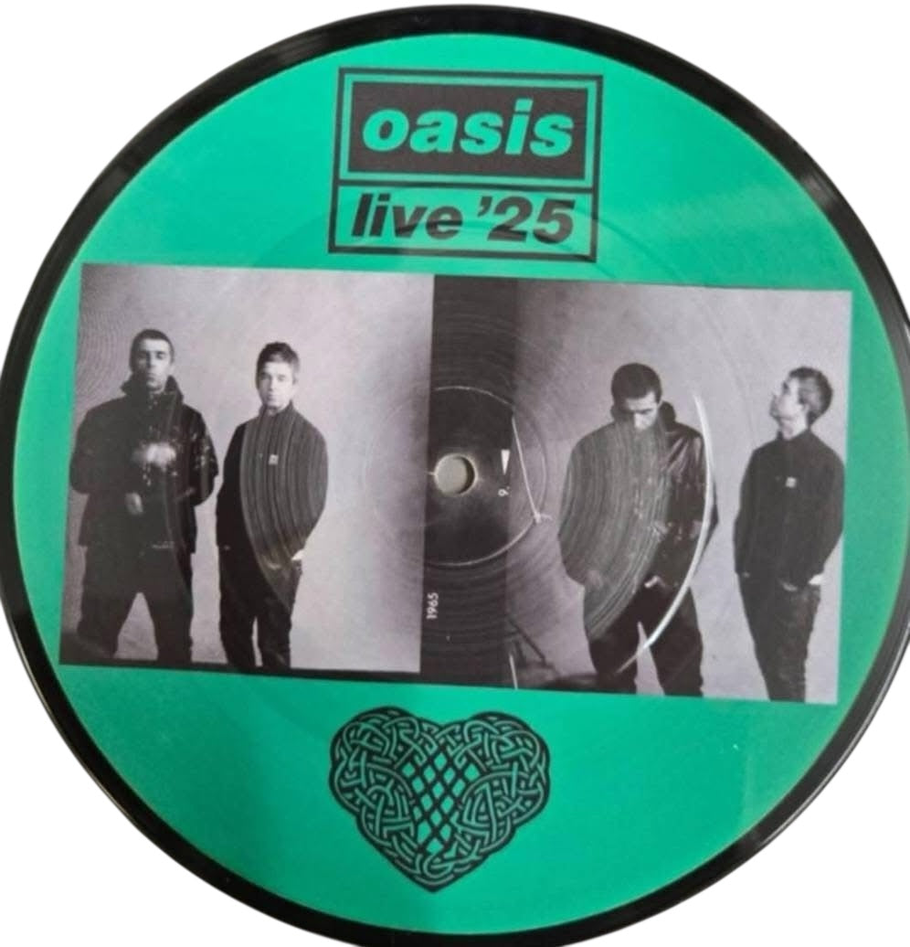 Oasis - Wonderwall / Bring It On Down Live 25 (Limited Edition 7" Picture Disc on Green Vinyl)