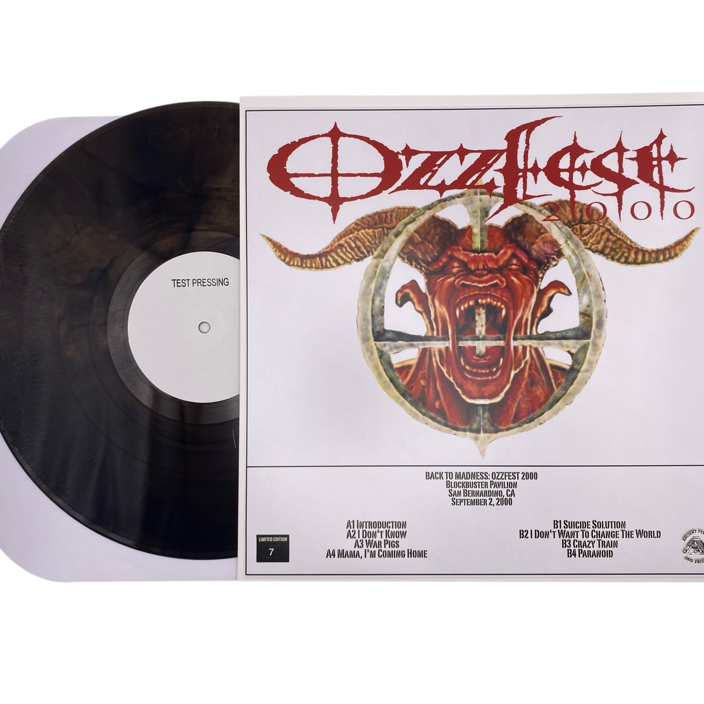 Back To Madness: Live at Ozzfest 2000 Test Press (Limited Edition 12" Album on Black Vinyl)