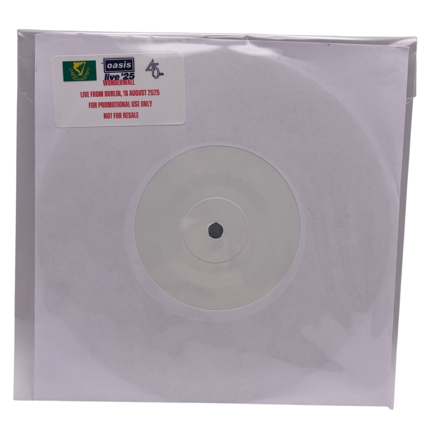 Oasis - Wonderwall Live 25 Dublin (Limited Edition 7" Single on White Vinyl)