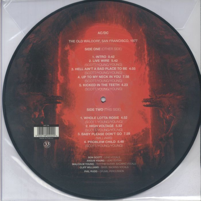 AC/DC - Live At The Old Waldorf San Francisco 1977 (Limited Edition 12" Picture Disc)