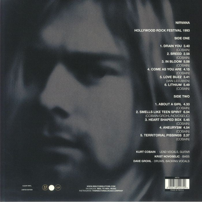 Nirvana - I Would Rather Be Dead Than Be Cool: Live At The Hollywood Rock Festival 1993 (12" Album on Clear Vinyl)