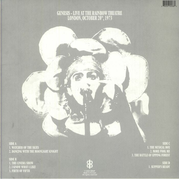 Genesis - Live At The Rainbow Theatre In London October 20th 1973 (12" Double-LP on Black Vinyl)