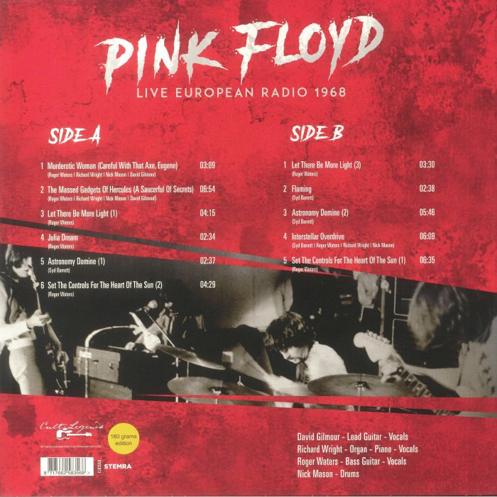 Pink Floyd - Live European Radio 1968 (12" Album on 180 Gram Black Vinyl)