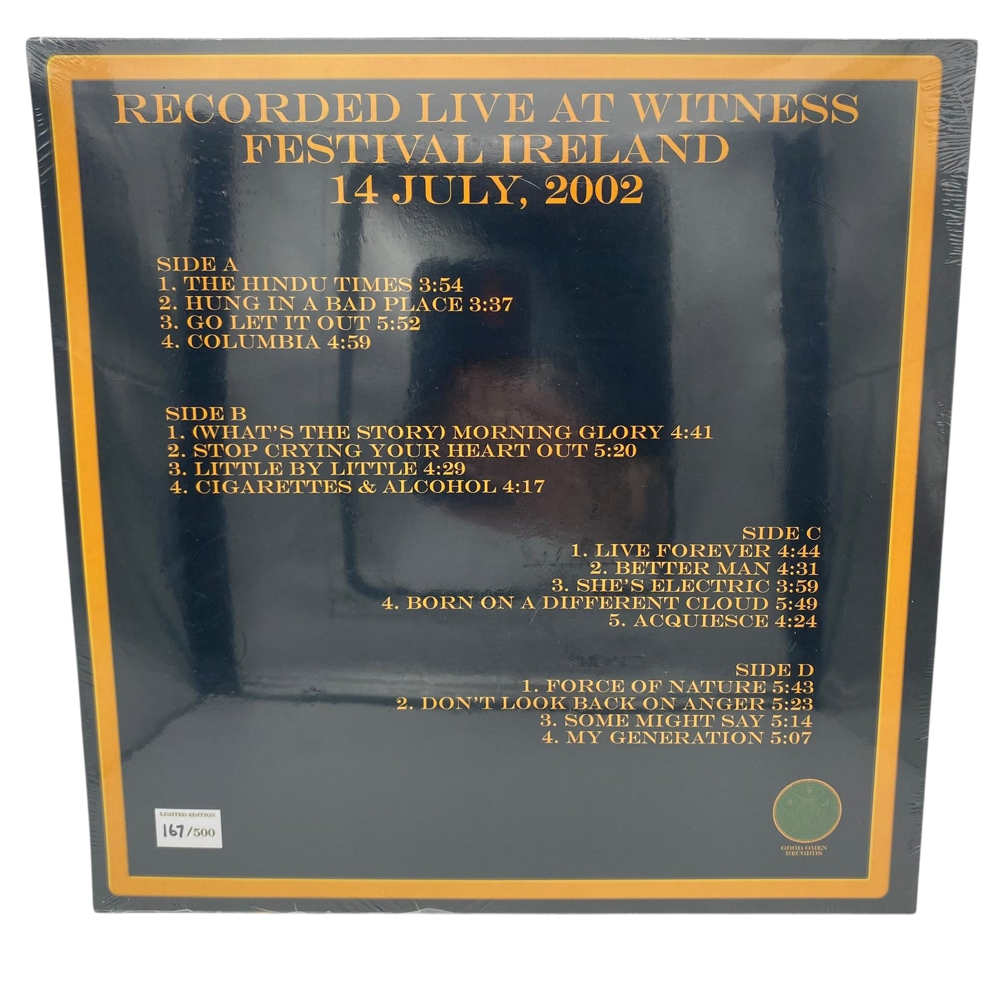 Oasis - Born On A Different Cloud: Live at Witness Festival, 2002 (Limited Edition 12" Double-LP on Orange Vinyl)