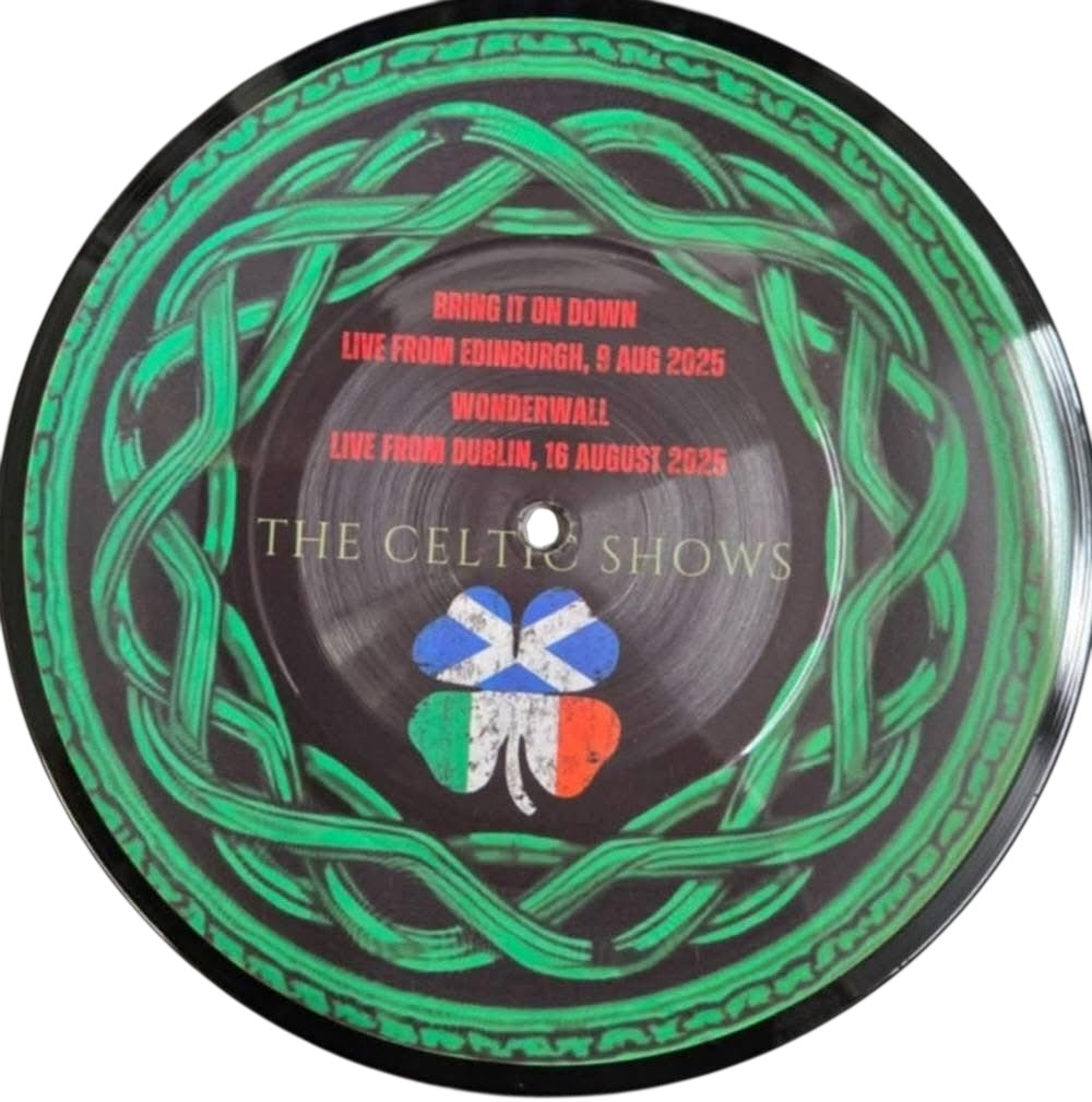Oasis - Wonderwall / Bring It On Down Live 25 (Limited Edition 7" Picture Disc on Green Vinyl)