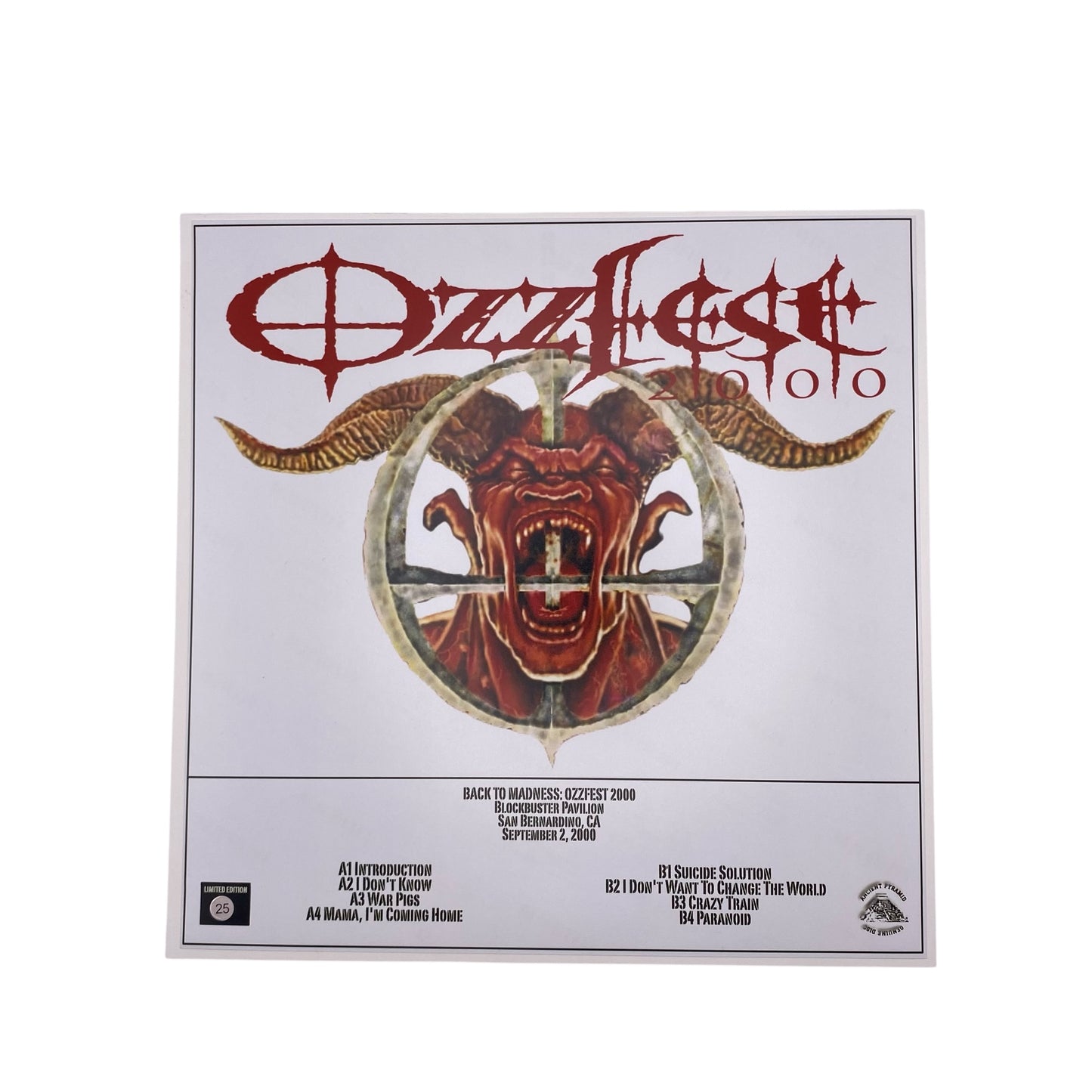 Ozzy Osbourne - Back To Madness: Live at Ozzfest 2000 Test Press (12" Album on Grey Vinyl)